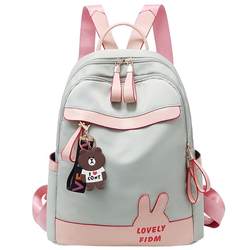 Oxford cloth canvas bare bag female 2024 fashion new children's schoolbag lightweight girls out of small backpack summer
