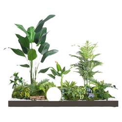 Simulated Plant Landscaping for Balcony, Indoor Staircase Decoration with Artificial Flower Trees, Bionic Green Plant Landscaping Combination
