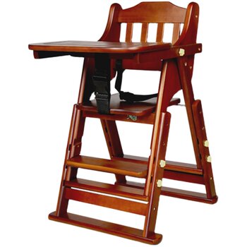 Solid wood foldable multifunctional baby dining chair seat
