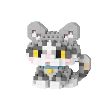 Cute pet small particles assembled cat and puppy building blocks children boys and girls educational toys animal puzzle gifts