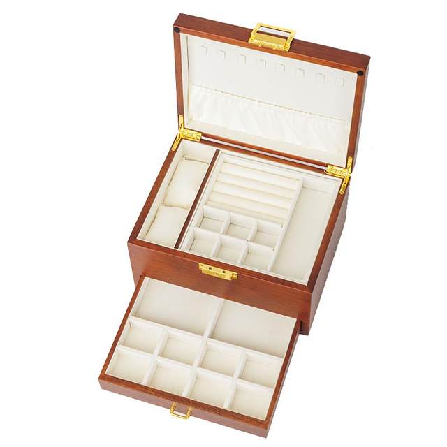 Jiang Gongfu Jewelry Box Multi-layer Multifunctional Pure Solid Wood