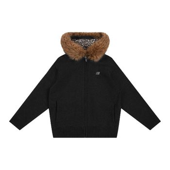 Fdr official store fur collar leopard print sweater cardigan jacket Fdr official store fur collar leopard print sweater cardigan jacket