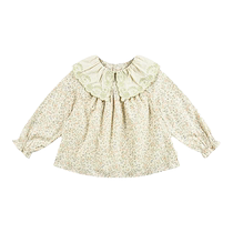 Happyology UK Dress Jacket New Child Dolls Collar Embroidered Shirt Spring Autumn Girl Long Sleeve Shirt