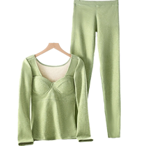 Antarctic human hair tropical chest pad thermal underwear for women autumn clothes plus velvet tops bottoming shirts for inner wear in winter