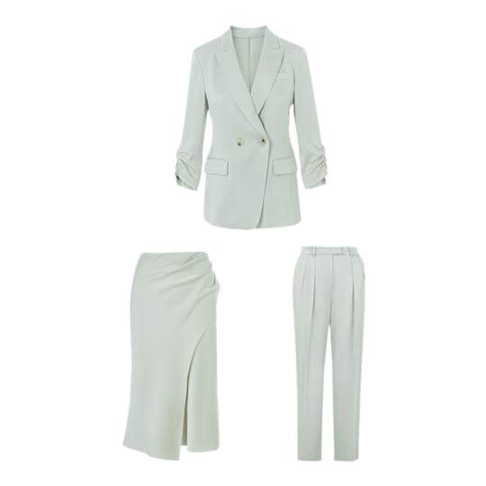 Französischer Acetat-Blazer für den Sommer, professioneller Anzug/Hose/Rock