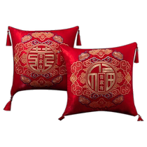 Wedding pillows a pair of red happy sofa cushions wedding supplies collection wedding room wedding festive newlywed pillows