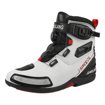 Men's motorcycle riding shoes waterproof spring autumn winter breathable lightweight off-road rally racing cruise motorcycle boots high top