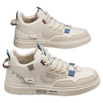 Men's shoes autumn and winter all-match casual sports sneakers 2025 new work wear martin boots plus velvet cotton shoes