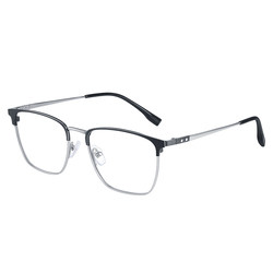 Price pure titanium myopia glasses frame men's big face can be equipped with prescription lenses half-frame ultra-light anti-blue light eyes