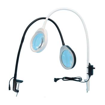 Long Arm Bracket Clip-On Magnifying Glass with Led Light Pd032Al Decorative Lighting for Elderly Reading, Electronic Clocks, Mobile Phones, Pcb Board Repair, Arm Length 800mm, Universal Metal Flexible Tube, Factory Direct Sales