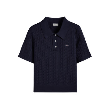 Gant women's cable short sleeve sweater