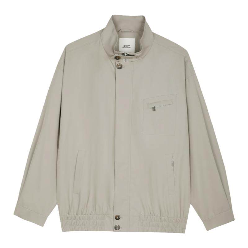 GWIT American retro cleanfit spring and autumn baseball uniform short casual jacket top work jacket men
