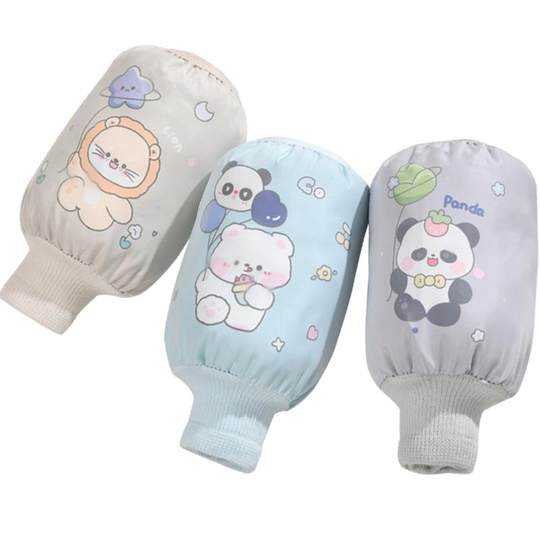 Children's waterproof sleeves autumn and winter boys and girls anti-fouling primary school students anti-fouling sleeves cartoon baby baby sleeves