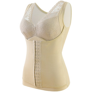 收腹保暖背心女秋冬带胸垫一体加绒塑身衣女士束腰塑形美体打底衫