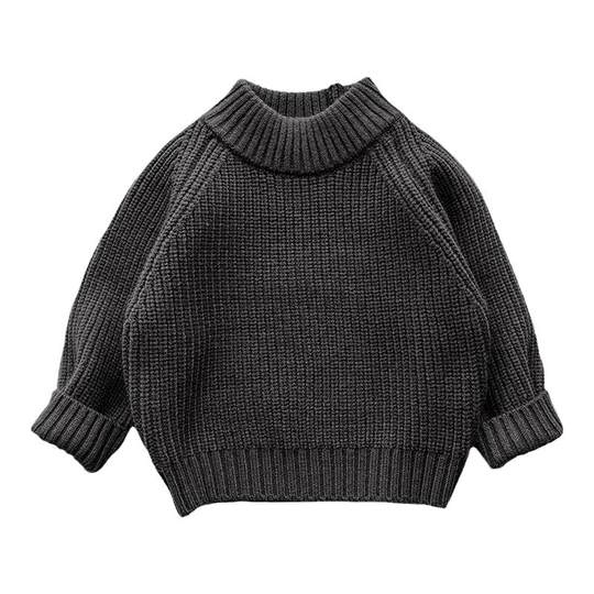 Fine knitted sweater neutral solid color casual autumn and winter