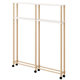Movable solid wood multi-layer storage rack