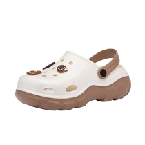 Semir Womens Shoes Croc Shoes 2024 Summer New Thick-soled Increased Beach Sandals for Outerwear Womens Slippers