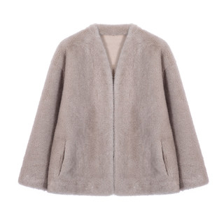 theWangs New Year's T-shirt Imitation silver orchid mink environmental protection fur integrated fur women's coat