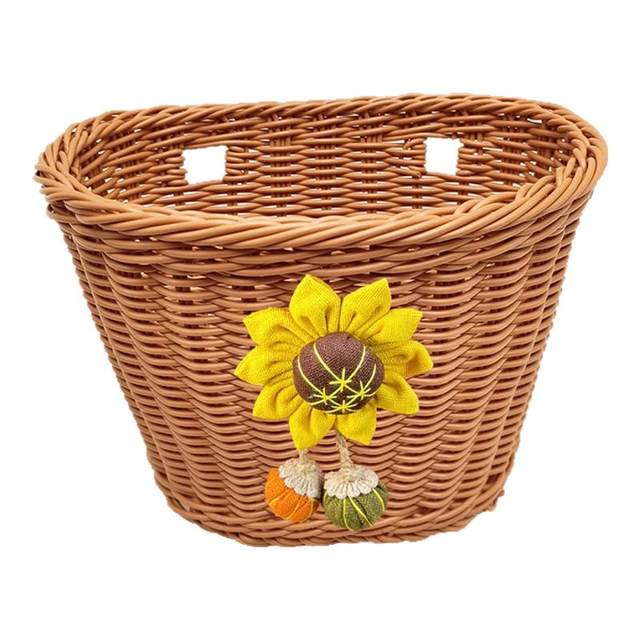 Electric vehicle front hanging bag woven rim basket