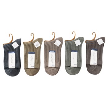 Socks pure cotton men's cotton socks double needle craft mid-calf socks