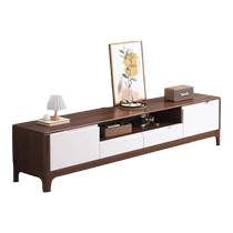 Besti all solid wood TV cabinet modern minimalist living room coffee table TV cabinet combination floor cabinet video cabinet storage