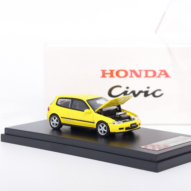 โมเดลรถอัลลอยจำลอง 1:64 Honda Civic Eg6 Honda Civic Sir แบบเปิดฝาได้ ของประดับ
