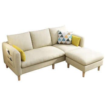 Small living room, fabric sofa, simple rental room