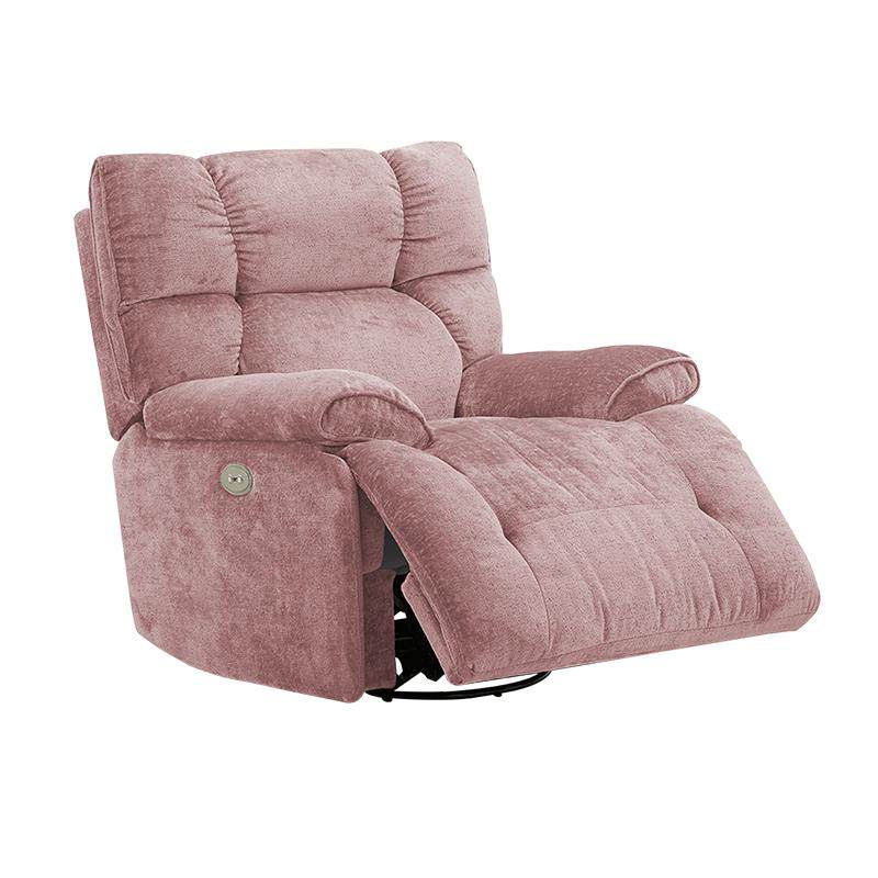 LAZBOY Le Zhibao single sofa massage electric function cream style sofa chenille cloth 633 meow candy