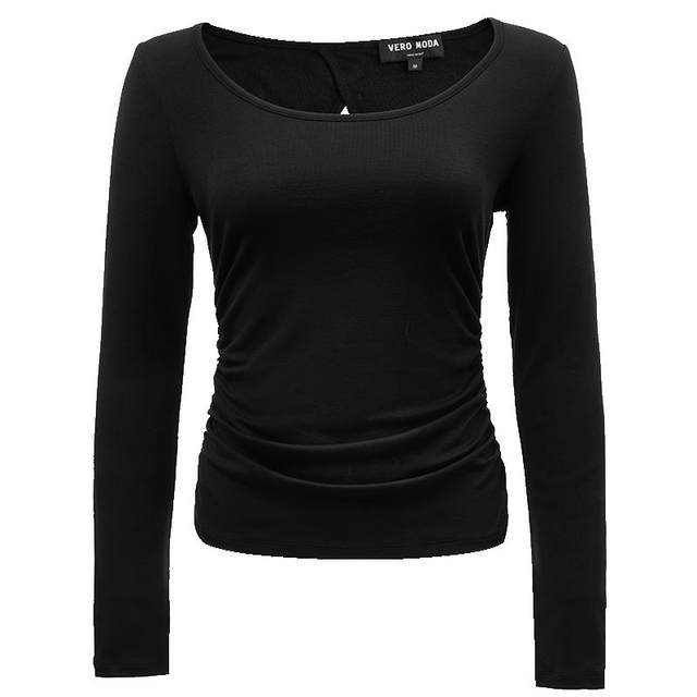 VeroModa cut-out back smocked T-shirt