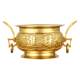 Double-eared pure brass incense burner for home use with incense
