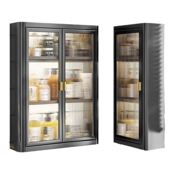 Storage rack integrated bathroom waterproof hole-free cabinet