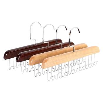 Wooden suspender multi-functional clothes hanger storage tool