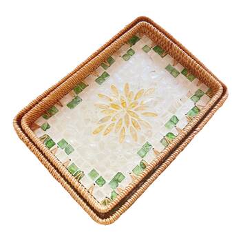 Rattan tray shell tray hand-woven
