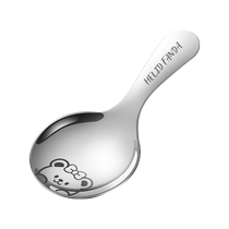 304 stainless steel short handle round spoon childrens spoon spoon milk powder spoon mini dessert spoon small spoon 2018