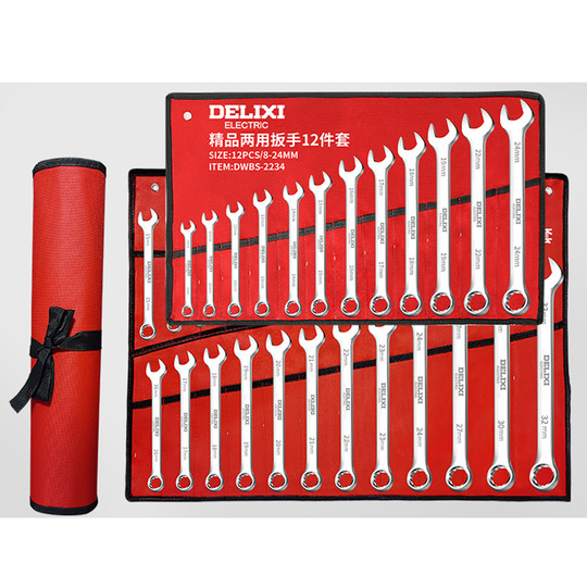 Ключ Delixi с открытым зевом двойного назначения для цветов сливы и трещоткой