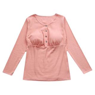 Long-sleeved pure cotton maternity nursing clothes and confinement clothes