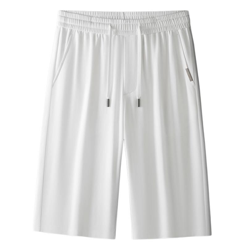Casual shorts men's mulberry silk cropped pants summer