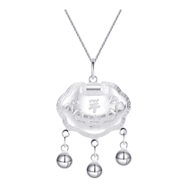 Vegetable 100 Jewelry Foot Silver Safe Lock Pendant New Baby Lock Long Life Full Moon Gift Silver Jewelry