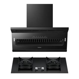Haier ultra-thin fast smoking large mouth cigarette stove kitchen three-piece set