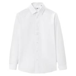 HLA/Heilan House shirt square collar slim business ແຂນຍາວ ສີຂາວຜູ້ຊາຍໄວຫນຸ່ມສີແຂງແບບງ່າຍດາຍເສື້ອພໍ່