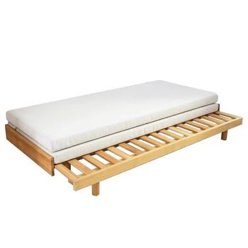 Solid wood sofa bed push and pull bed solid wood environmentally friendly folding