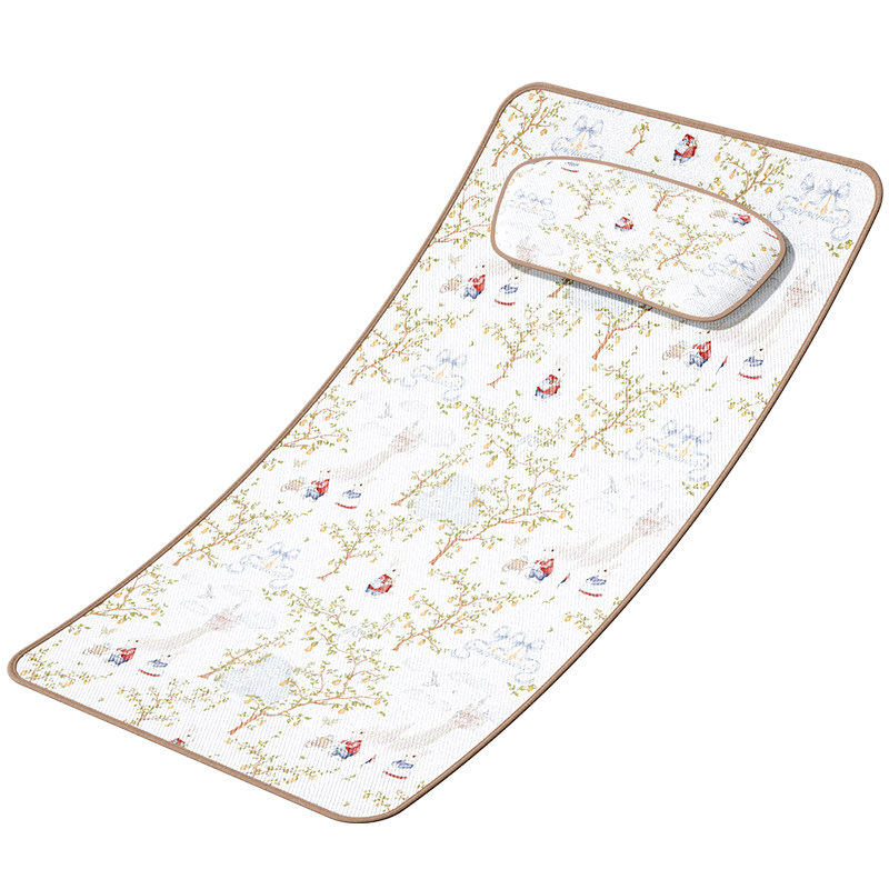 Baby mat, ice silk summer mat, cool, breathable, sweat-absorbent, washable nap mat for kindergarten children.