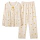 Official authentic pure cotton long-sleeved pajamas for women