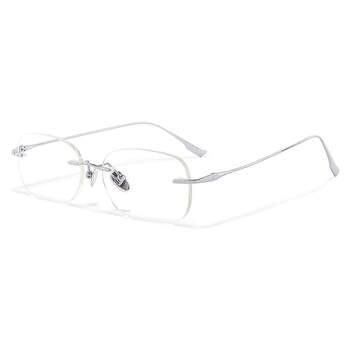 Sagawa ultra-light titanium pure lust style frameless anti-blue light glasses for men and women.