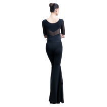 Training clothing for women dance body training clothing summer etiquette adult elegant v-neck training temperament high-end 0323x