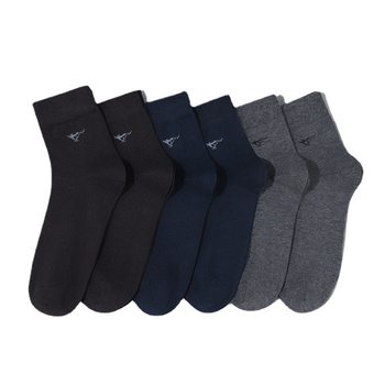 Seven wolf breathable sweat-absorbing men's combed cotton socks