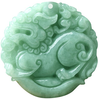 Burmese jade double-sided pixiu pendant jade necklace natural A goods jade pixiu pendant jade pendant for men and women