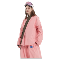 DOOREK mushroom head Chinese style Hanfu style snowboard and double board ski pants waterproof windproof warm suit pink