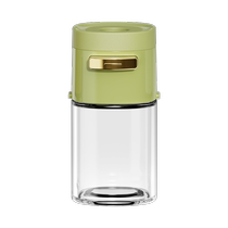 Quantitative salt shaker seasoning jar kitchen household seasoning salt seasoning box glass sealed moisture-proof salt MSG bottle 2085