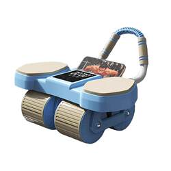 Abdominal Wheel with Automatic Rebound 2024 New Model Four-Wheel Home Use Slimming Belly Exercise Abdominal Muscle Training Tool Sports Fitness Equipment
